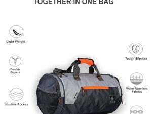 Gear Polyester Cross Training 22L Medium Water Resistant Travel Duffle Bag